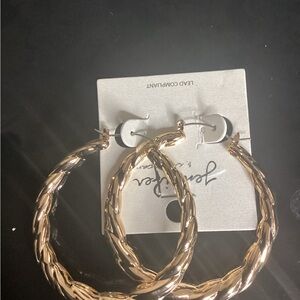 Gold Tone Hoop Earrings